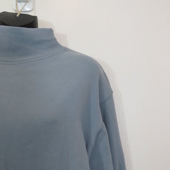 Popflex size XXS XS Mock Neck Sweatshirt Pullover Gray Athleisure Workout - Picture 6 of 7